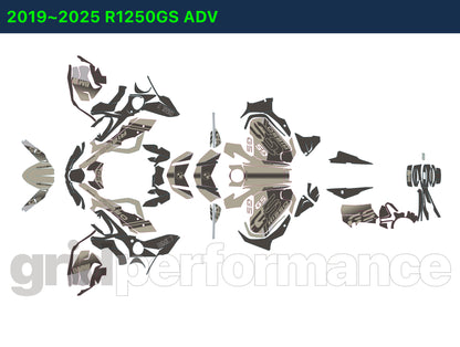 R1250GS R1200GS ADV Adventure Graphic Full Decal Vinyl Kit (7-2)