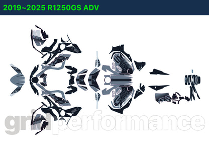 R1250GS R1200GS ADV Adventure Graphic Full Decal Vinyl Kit (7-3)