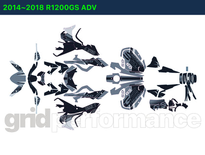 R1250GS R1200GS ADV Adventure Graphic Full Decal Vinyl Kit (7-3)