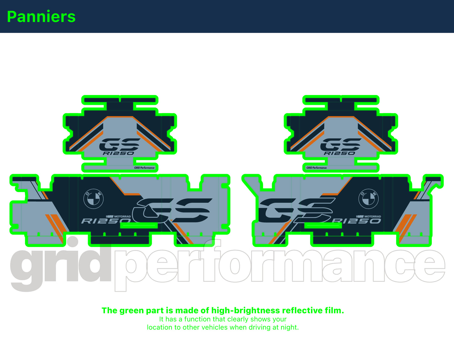 R1250GS R1200GS ADV Adventure Graphic Full Decal Vinyl Kit (7-4)