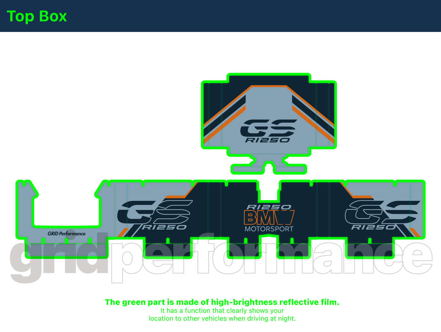 R1250GS R1200GS ADV Adventure Graphic Full Decal Vinyl Kit (7-4)