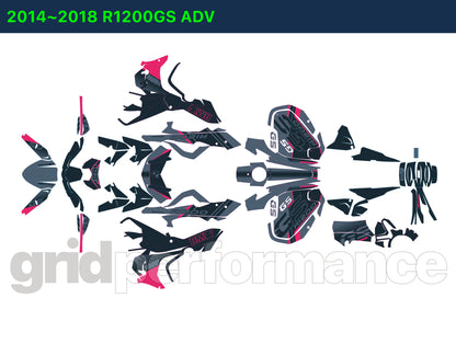 R1250GS R1200GS ADV Adventure Graphic Full Decal Vinyl Kit (7-5)