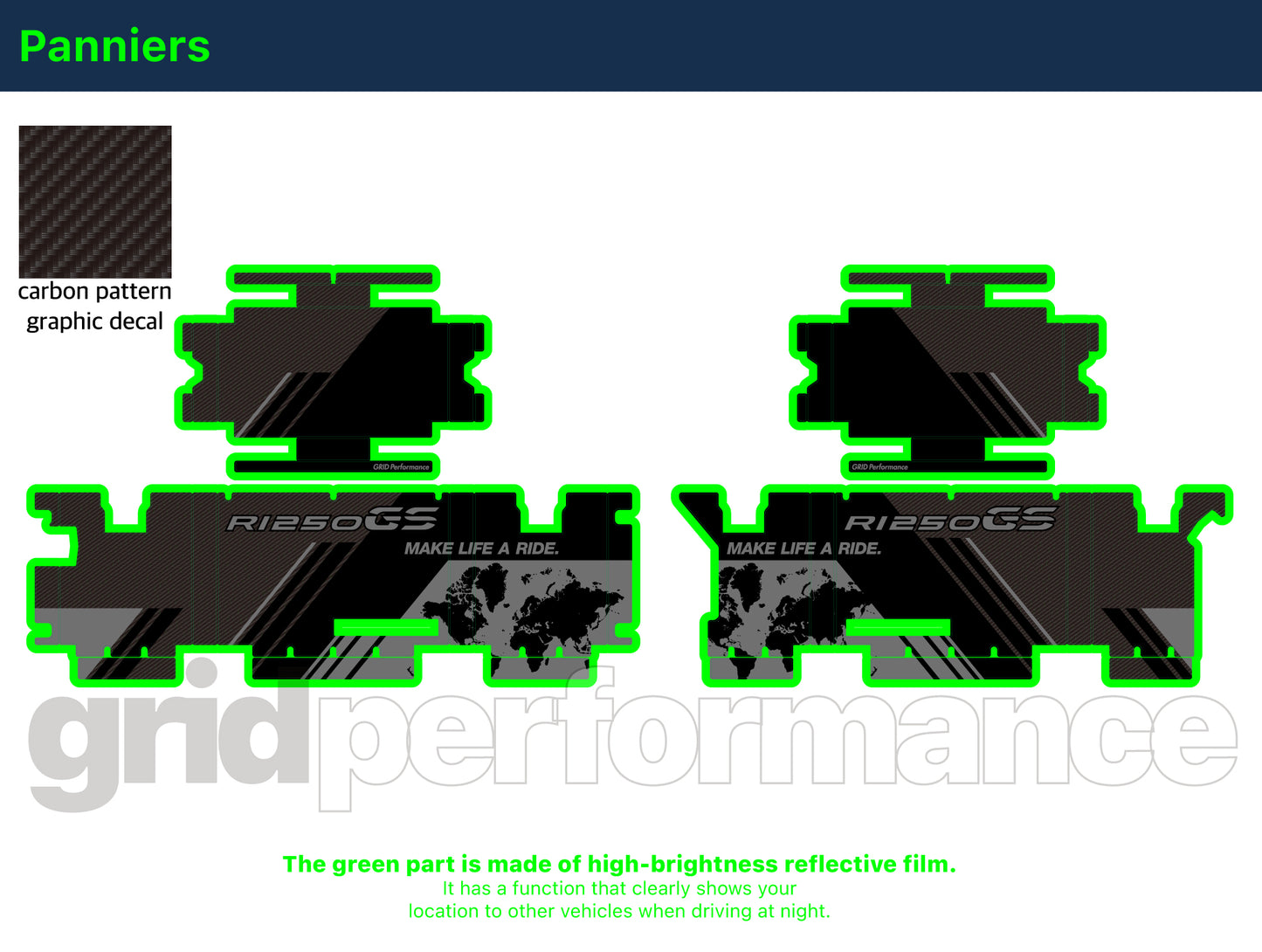 R1250GS R1200GS ADV Adventure Graphic Full Decal Vinyl Kit (8-1)