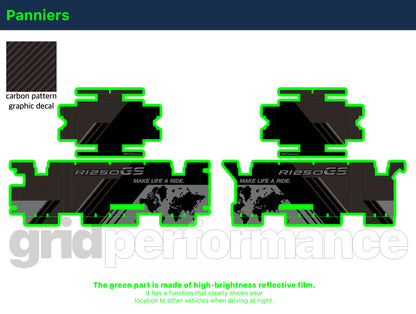 R1250GS R1200GS ADV Adventure Graphic Full Decal Vinyl Kit (8-1)