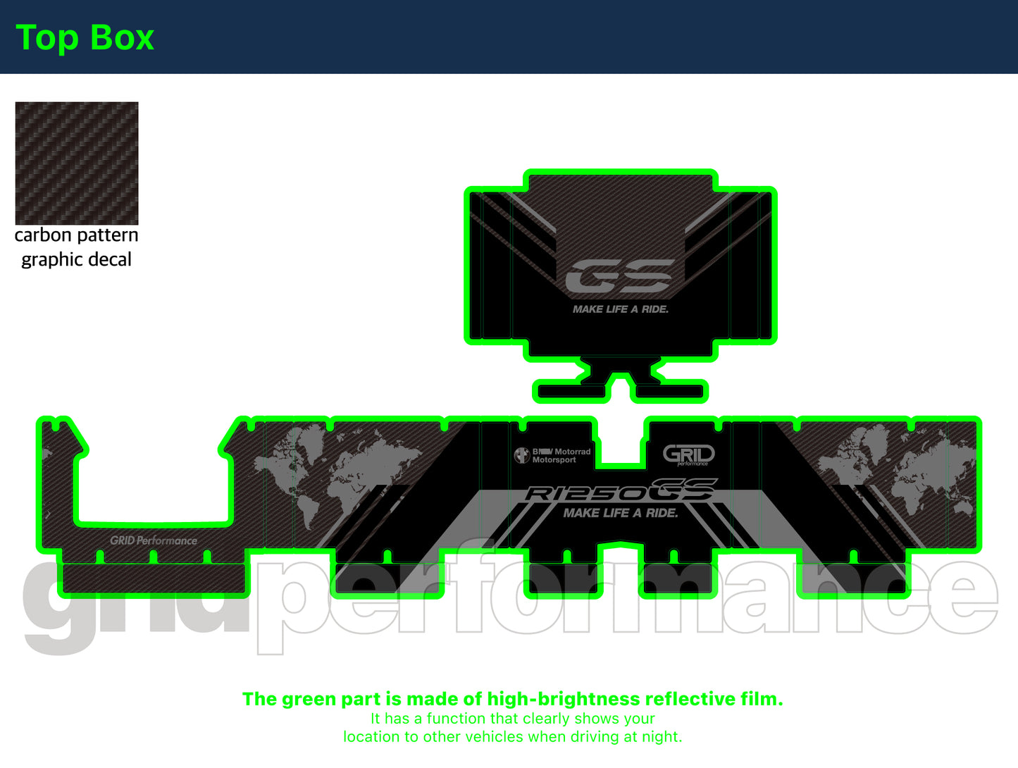 R1250GS R1200GS ADV Adventure Graphic Full Decal Vinyl Kit (8-1)