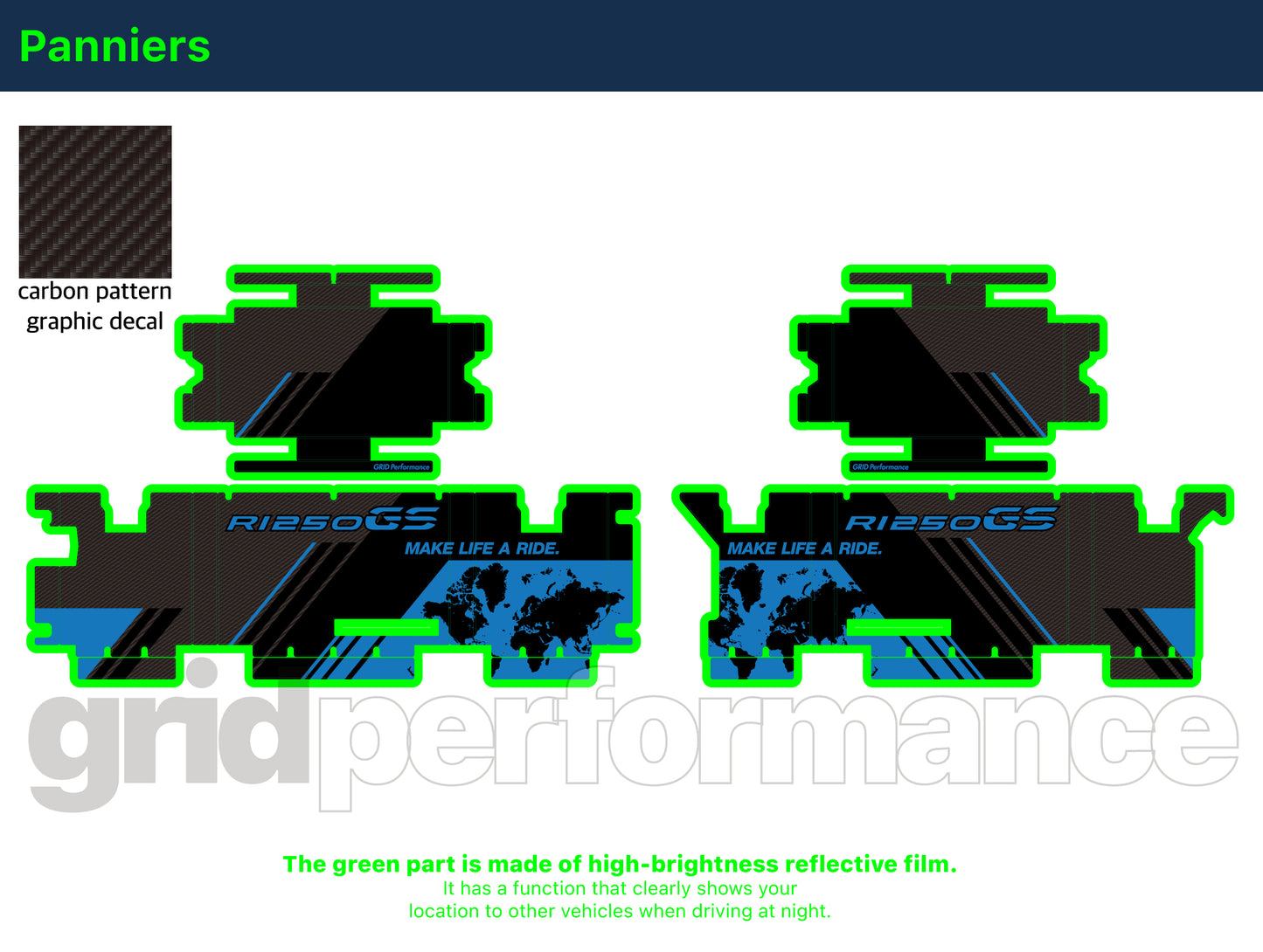 R1250GS R1200GS ADV Adventure Graphic Full Decal Vinyl Kit (8-3)