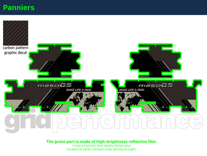 R1250GS R1200GS ADV Adventure Graphic Full Decal Vinyl Kit (8-4)