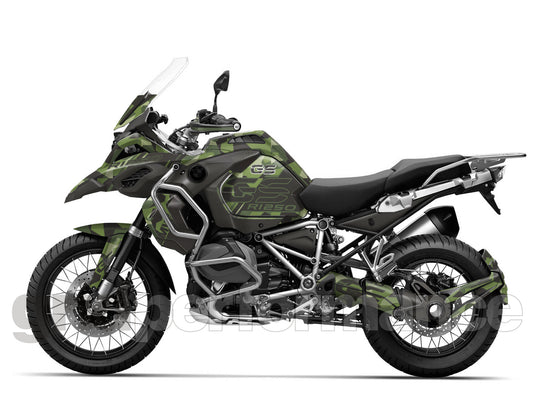 R1250GS R1200GS ADV Adventure Graphic Full Decal Vinyl Kit (9-1.Swedish M90 camo)