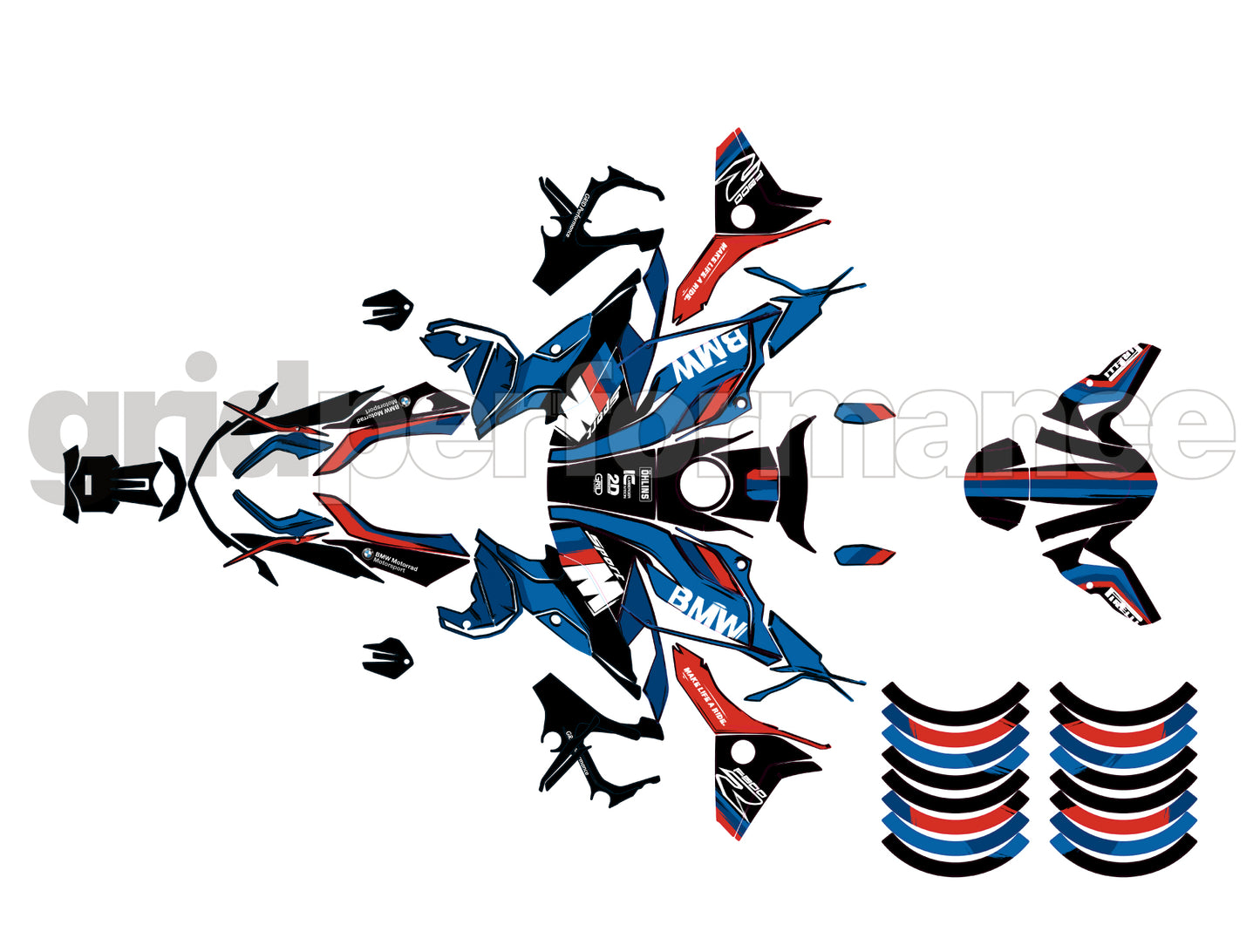 BMW F900R Graphic Decal Sticker Kit (3-1.M Cartoon)