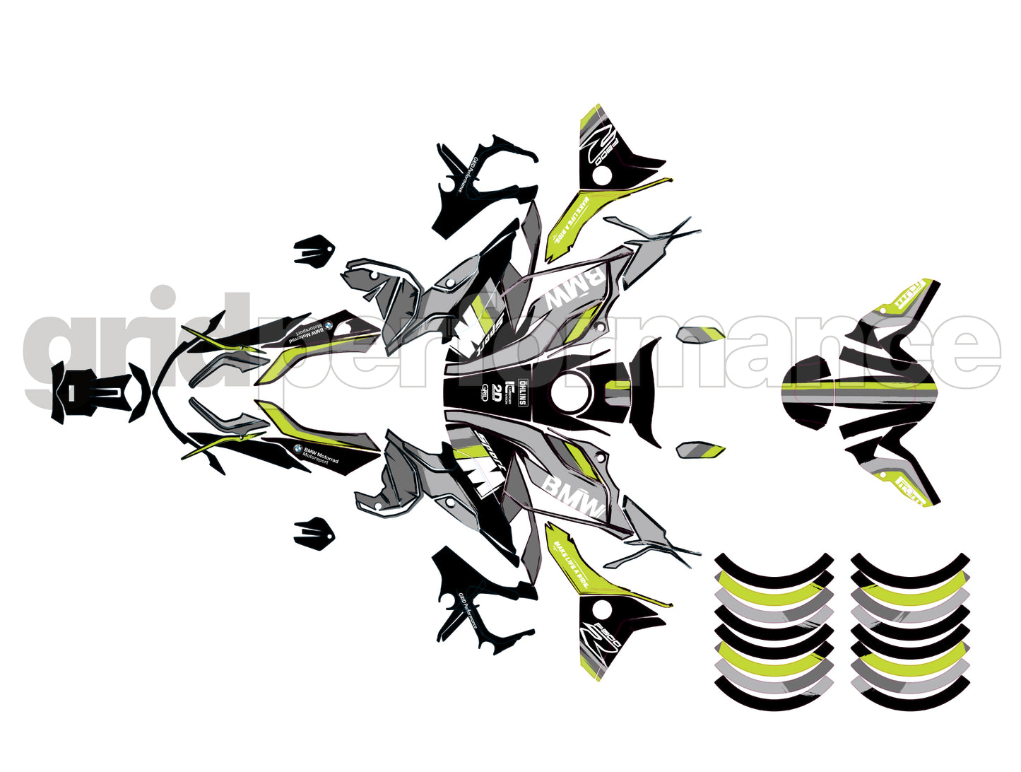 BMW F900R Graphic Decal Sticker Kit (3-3.M Cartoon)