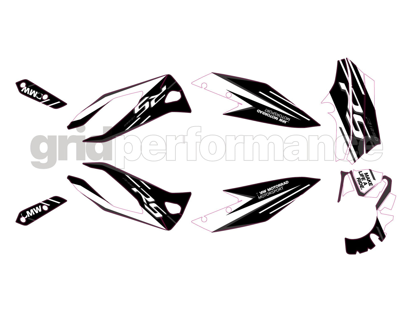 BMW R1250RS Graphic Decal Sticker Kit (1-3.TB)