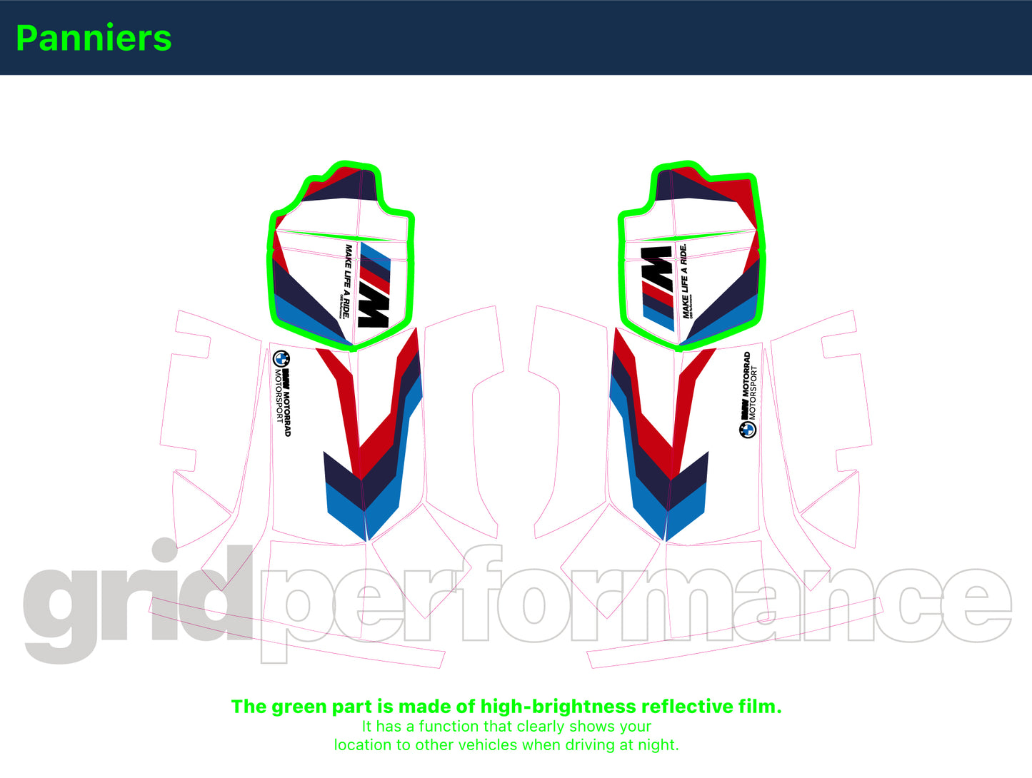 BMW R1250RS Full Graphic Vinyl Decal Kit (1-2.M)