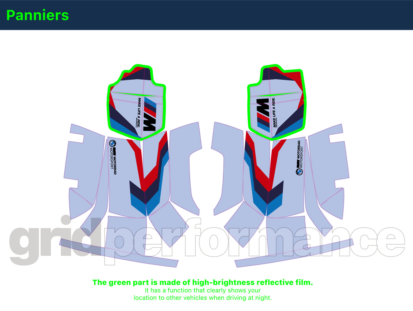 BMW R1250RS Full Graphic Vinyl Decal Kit (1-3.M)