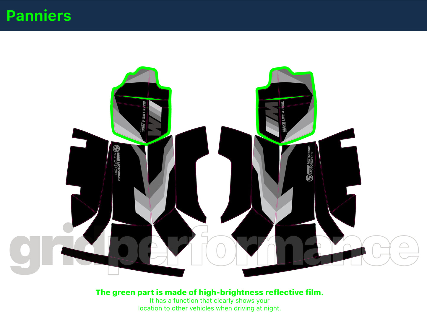 BMW R1250RS Full Graphic Vinyl Decal Kit (1-4.M)