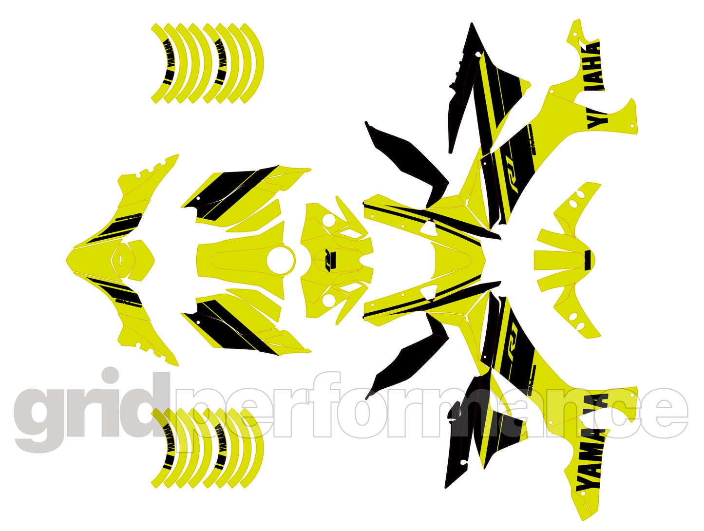 YAMAHA YZF-R1 Full Graphic Vinyl Decal Kit (1-1)