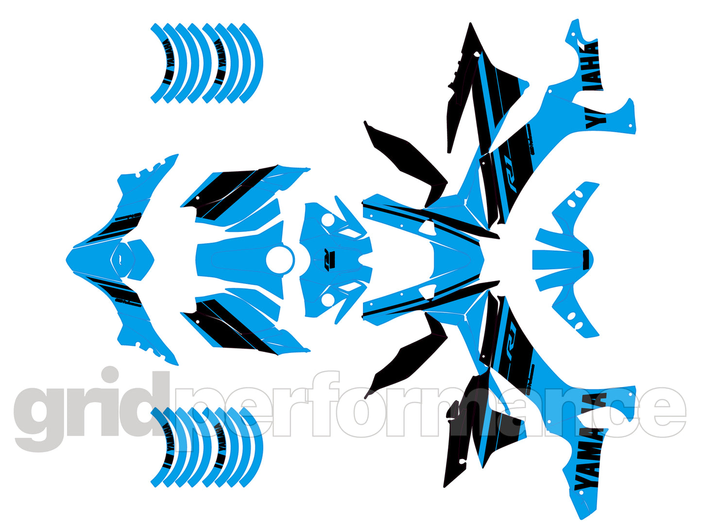 YAMAHA YZF-R1 Full Graphic Vinyl Decal Kit (1-3)
