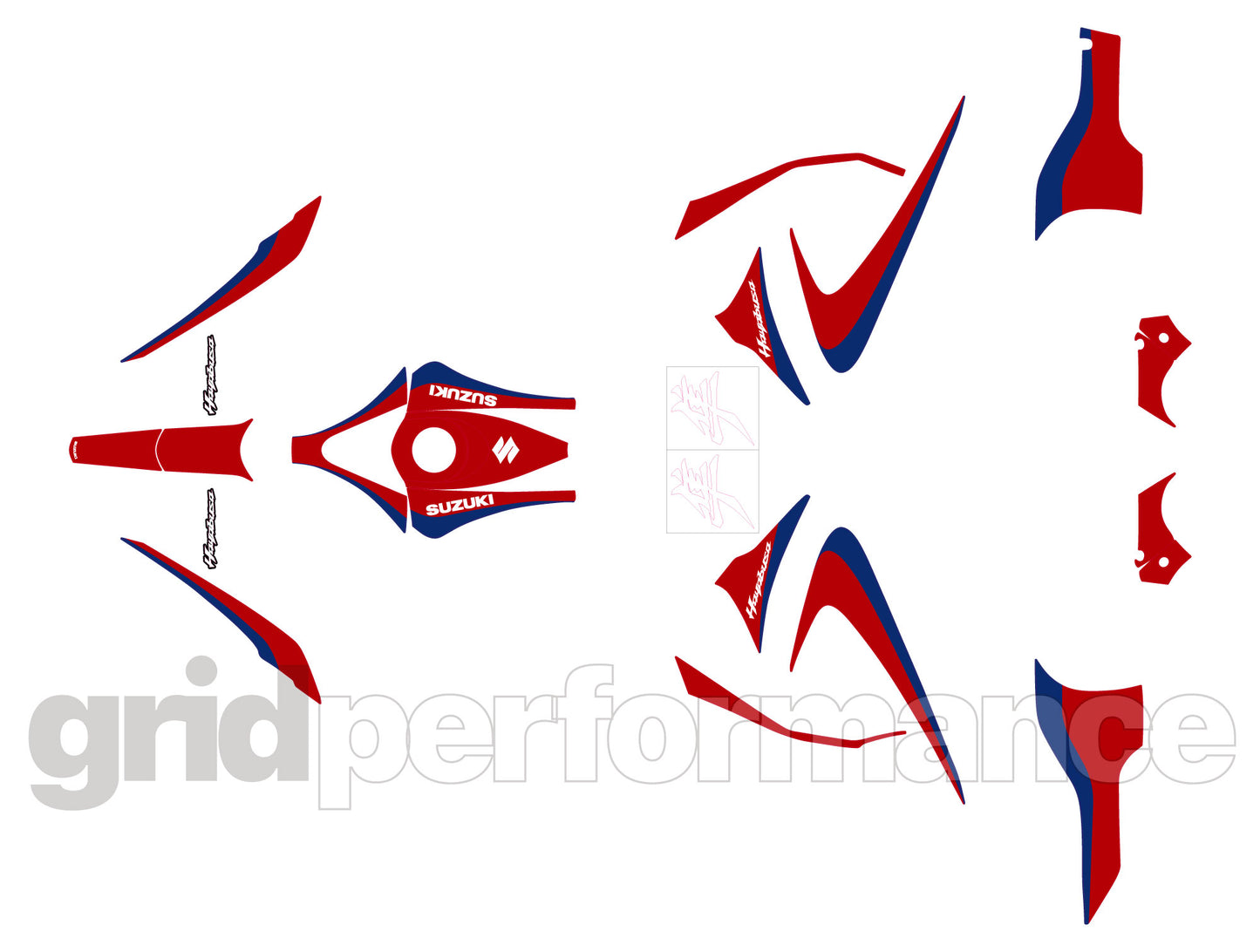 HAYABUSA Graphic Panel Decal Kit (2-1)