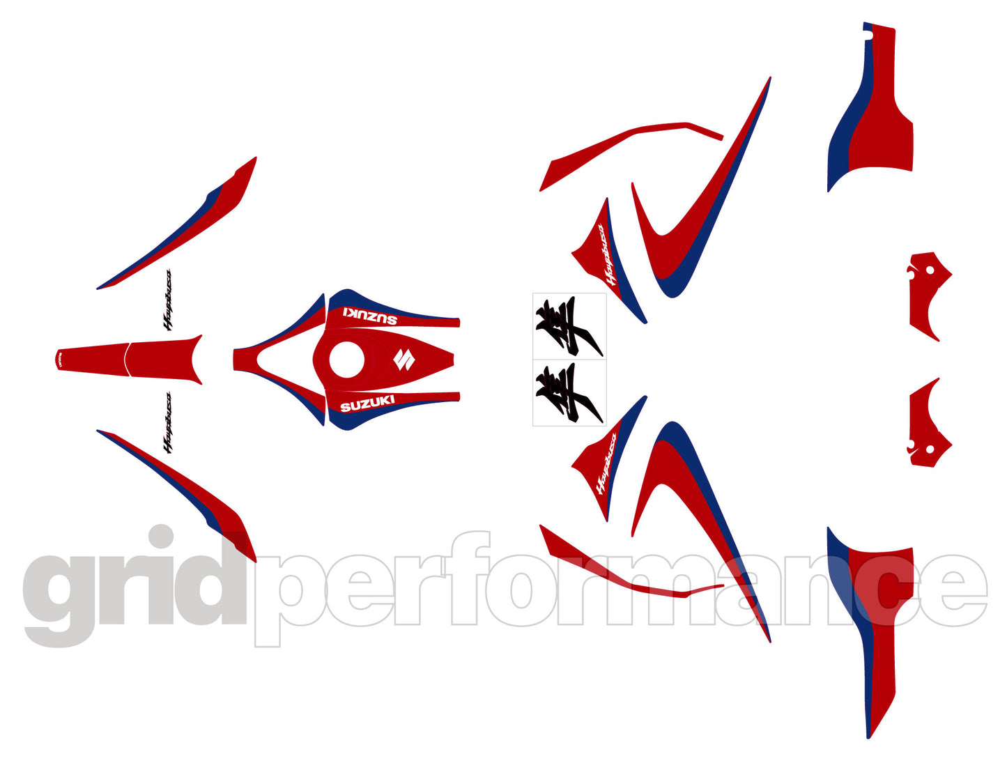 HAYABUSA Graphic Panel Decal Kit (2-2)
