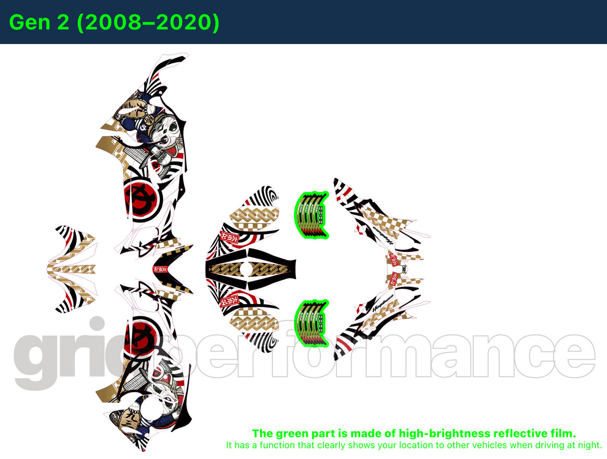 SUZUKI HAYABUSA Graphic Full Decal Vinyl Kit (3-1.Mote 4)