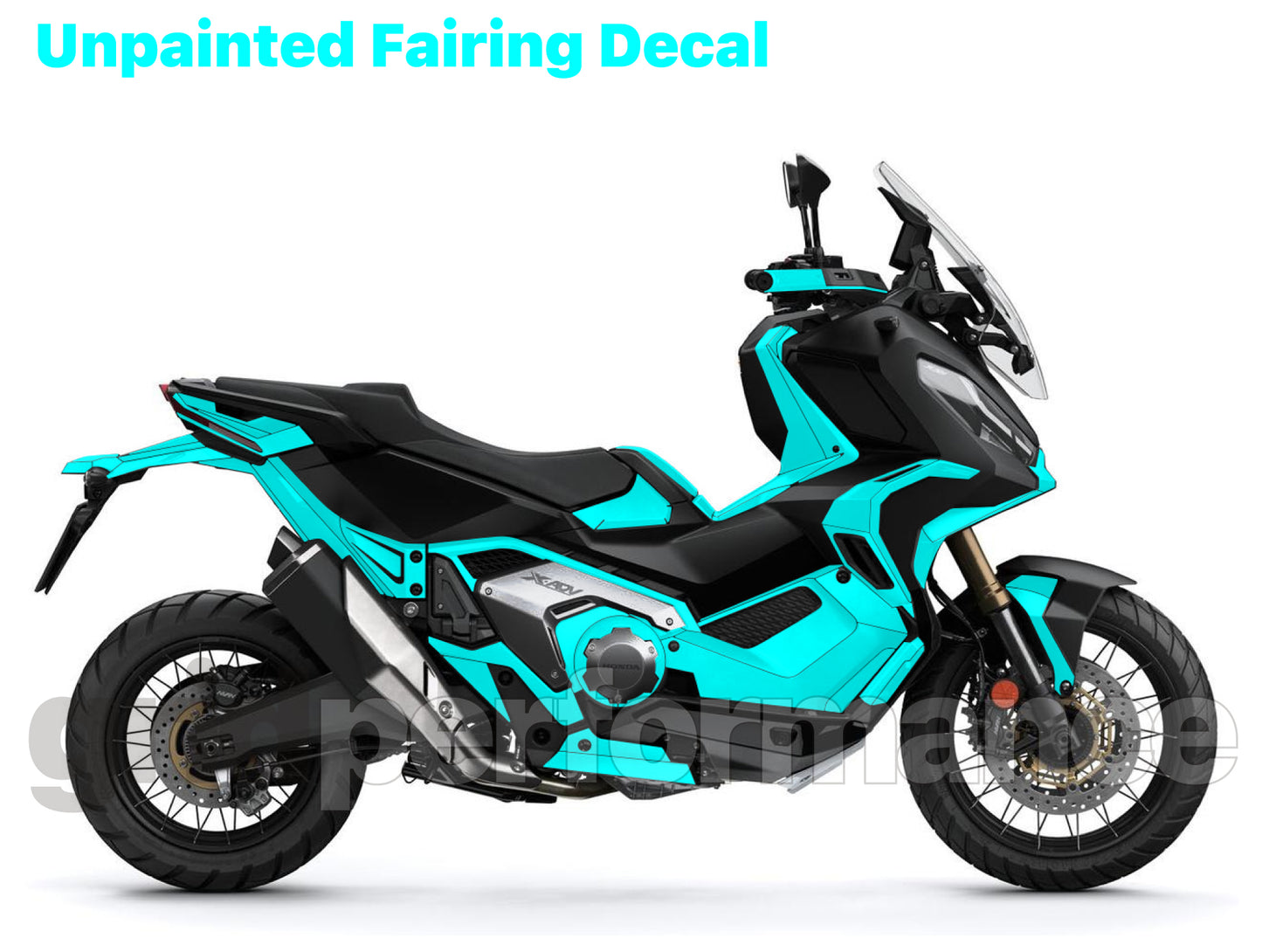 HONDA X-ADV 750 Graphic Full Decal Sticker Kit (1-2.Red B Forged carbon)