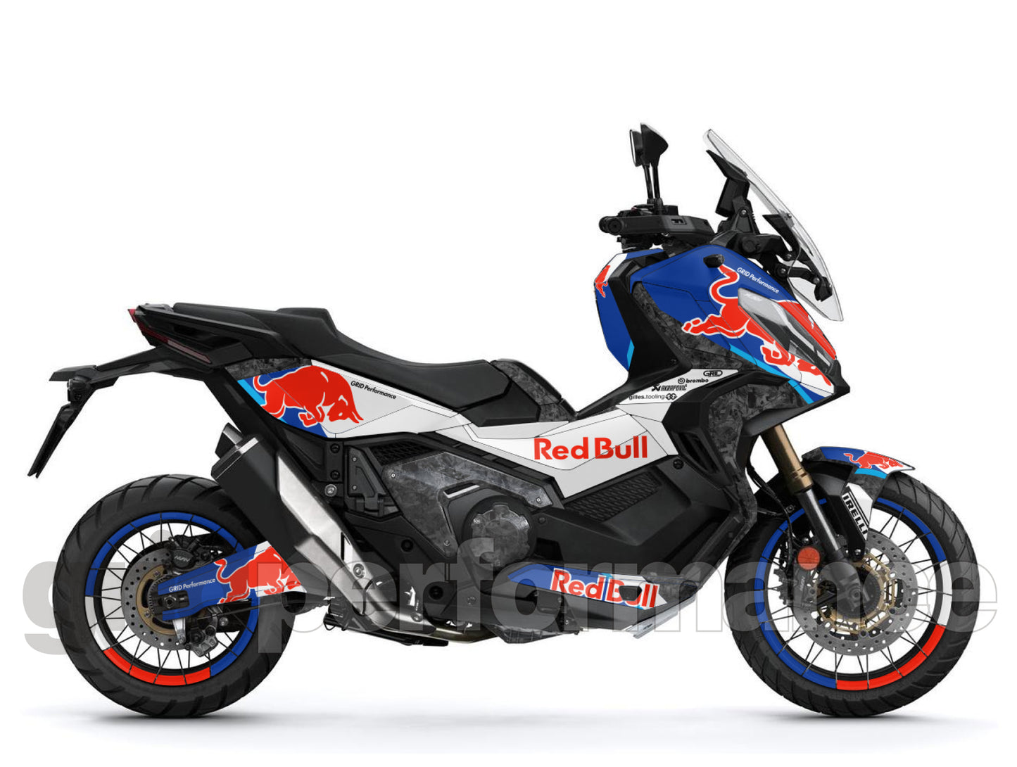 HONDA X-ADV 750 Graphic Full Decal Sticker Kit (1-1.Red B Forged carbon)