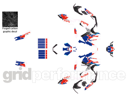 HONDA X-ADV 750 Graphic Full Decal Sticker Kit (1-1.Red B Forged carbon)