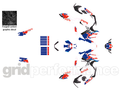 HONDA X-ADV 750 Graphic Full Decal Sticker Kit (1-1.Red B Forged carbon)