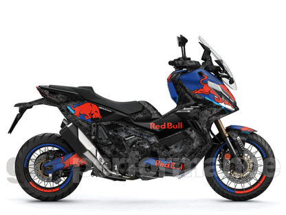 HONDA X-ADV 750 Graphic Full Decal Sticker Kit (1-2.Red B Forged carbon)