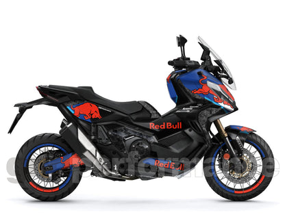 HONDA X-ADV 750 Graphic Full Decal Sticker Kit (1-2.Red B Forged carbon)