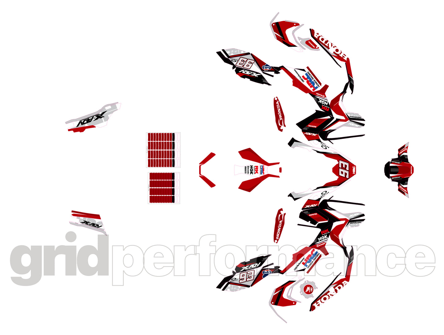 HONDA X-ADV 750 Graphic Full Decal Sticker Kit (2-1.HR carbon)