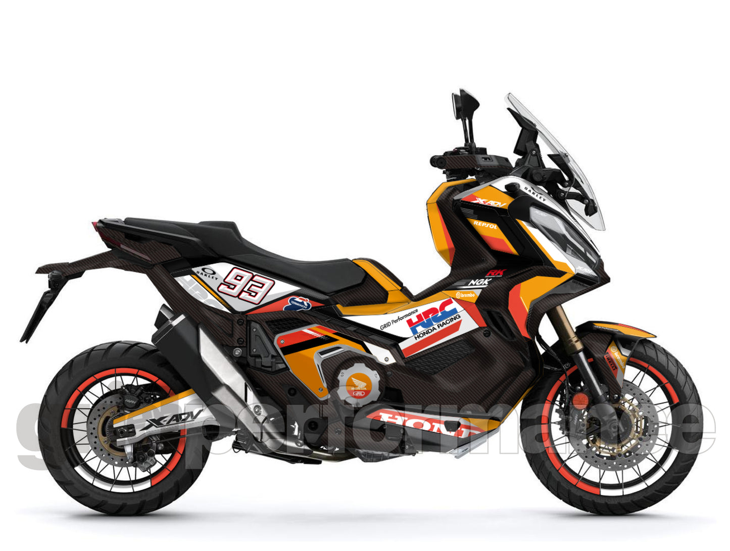 HONDA X-ADV 750 Graphic Full Decal Sticker Kit (2-2.HR carbon)
