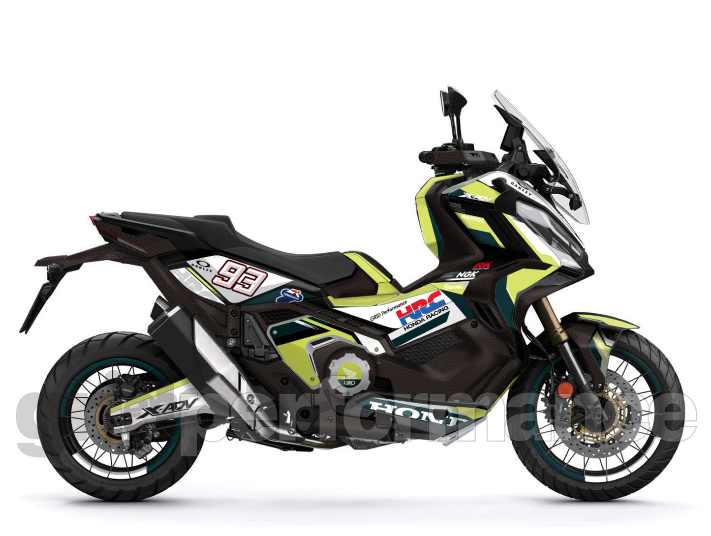 HONDA X-ADV 750 Graphic Full Decal Sticker Kit (2-4.HR carbon)