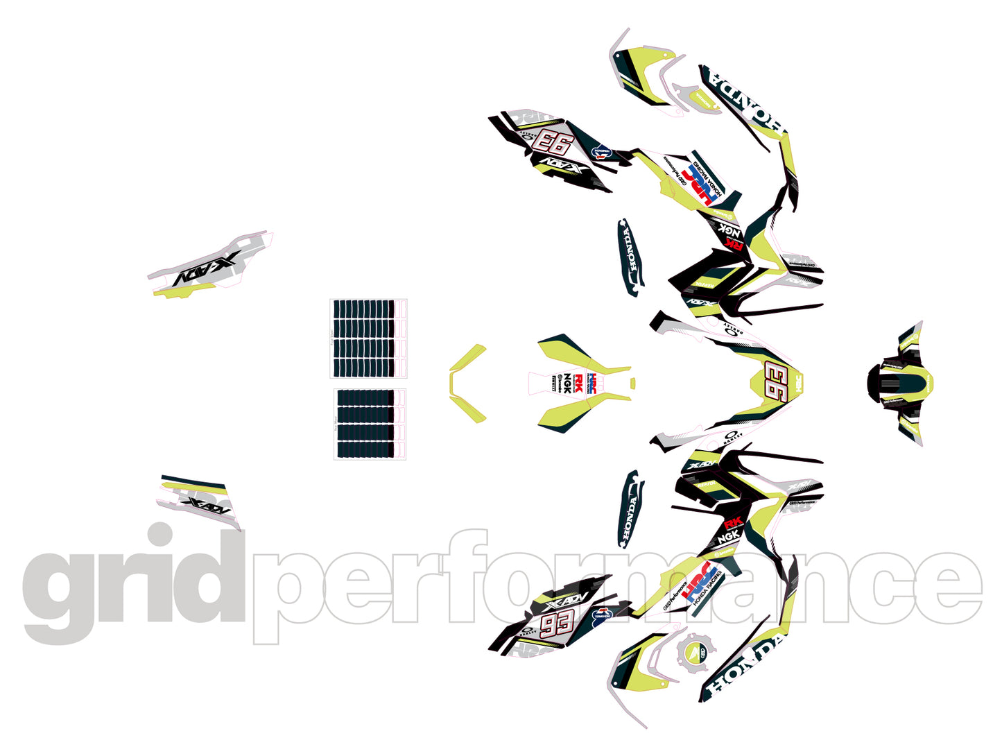 HONDA X-ADV 750 Graphic Full Decal Sticker Kit (2-4.HR carbon)