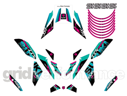 SUZUKI GSX-S1000 Graphic Decal Sticker Kit (2-7.EVO)