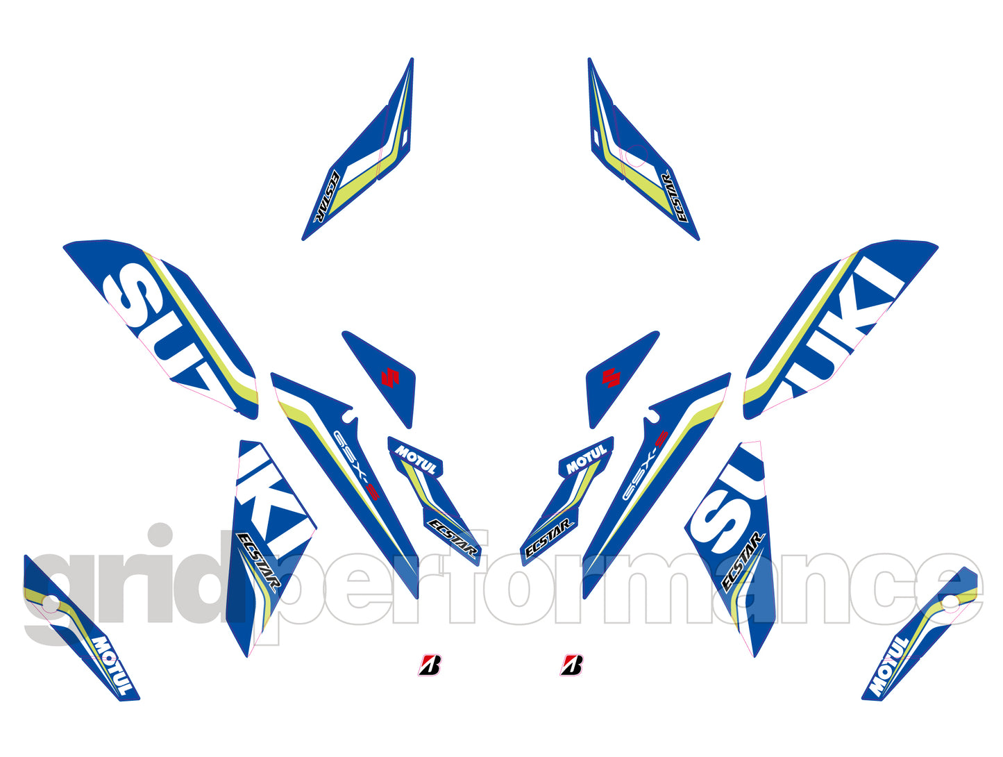 SUZUKI GSX-S1000 Graphic Decal Sticker Kit (3-1.ECSTAR)