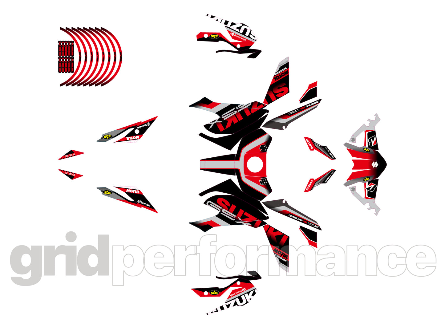 SUZUKI GSX-S1000 Graphic Decal Sticker Kit (4-1)