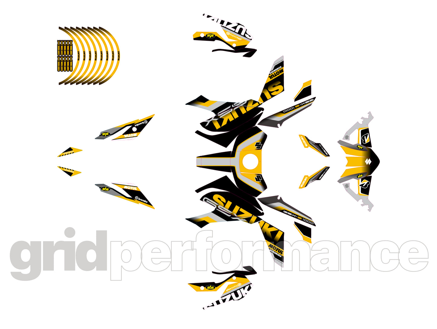 SUZUKI GSX-S1000 Graphic Decal Sticker Kit (4-4)