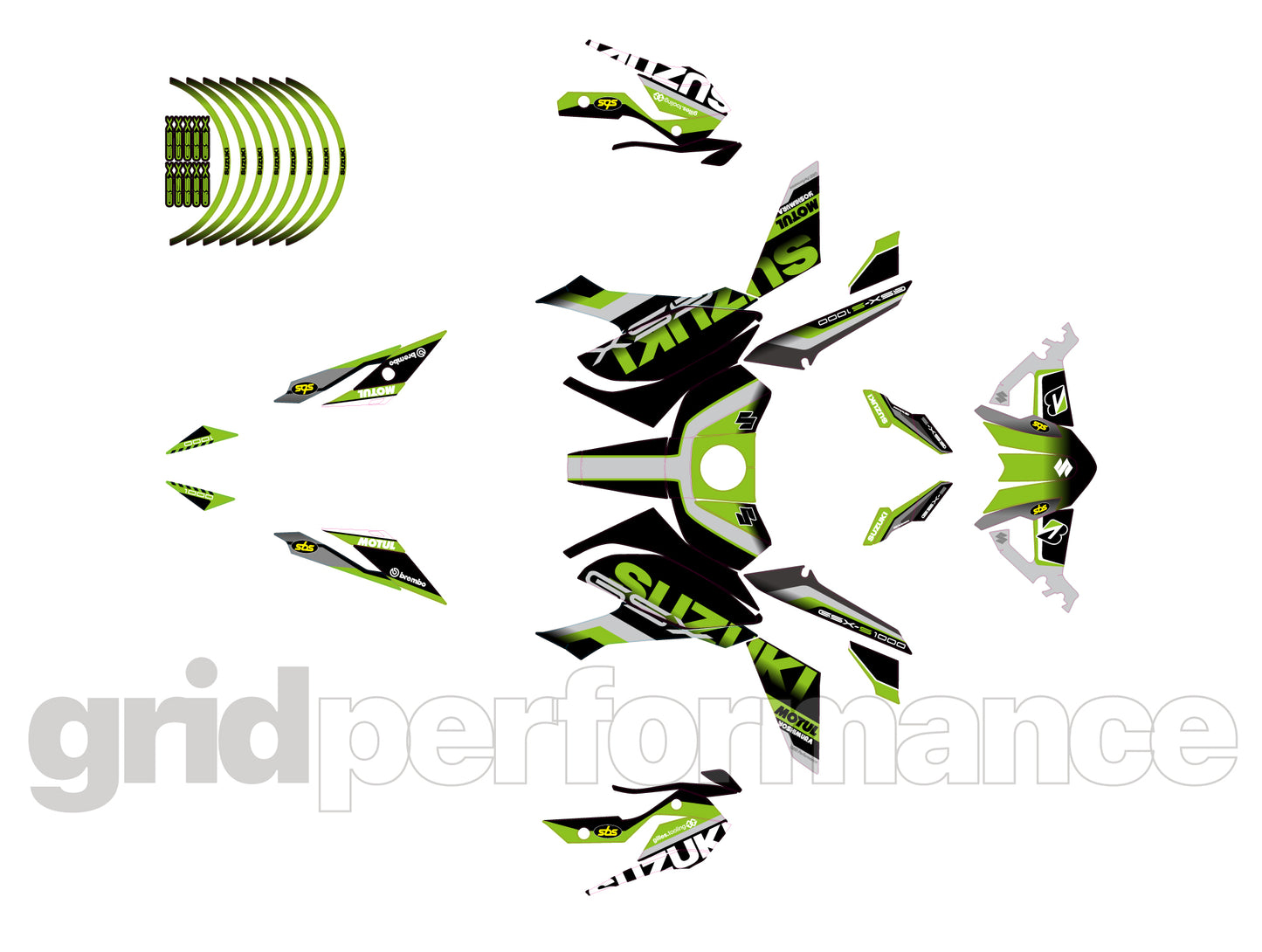 SUZUKI GSX-S1000 Graphic Decal Sticker Kit (4-5)