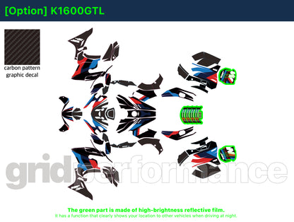 Motorcycle Fairing Decal Kit – For 2022~ BMW K1600GTL, K1600GT Type (1-1.MM)