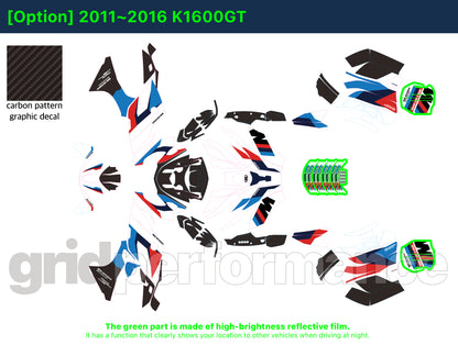 Motorcycle Fairing Decal Kit  For 2022~ BMW K1600GTL, K1600GT Type (1-2.MM)