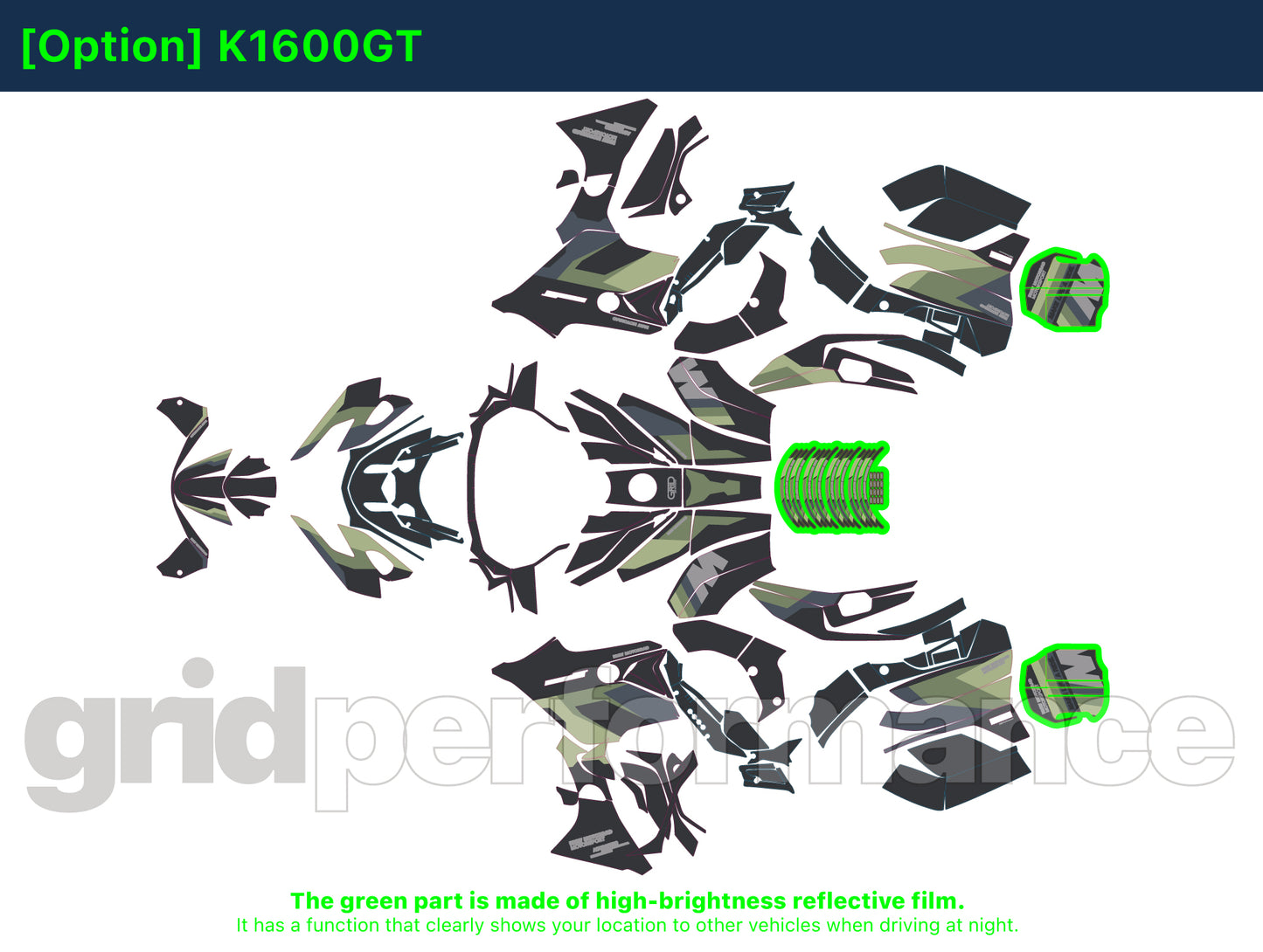 Motorcycle Fairing Decal Kit – For 2022~ BMW K1600GTL, K1600GT Type (1-3.MM)