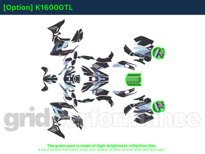 Motorcycle Fairing Decal Kit – For 2022~ BMW K1600GTL, K1600GT Type (1-4.MM)