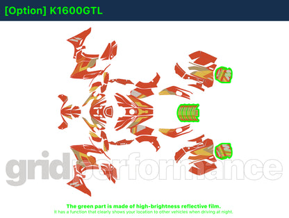 Motorcycle Fairing Decal Kit – For 2022~ BMW K1600GTL, K1600GT Type (1-5.MM)