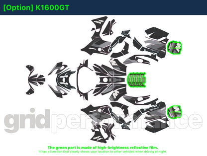 Motorcycle Fairing Decal Kit – For 2022~ BMW K1600GTL, K1600GT Type (1-6.MM)