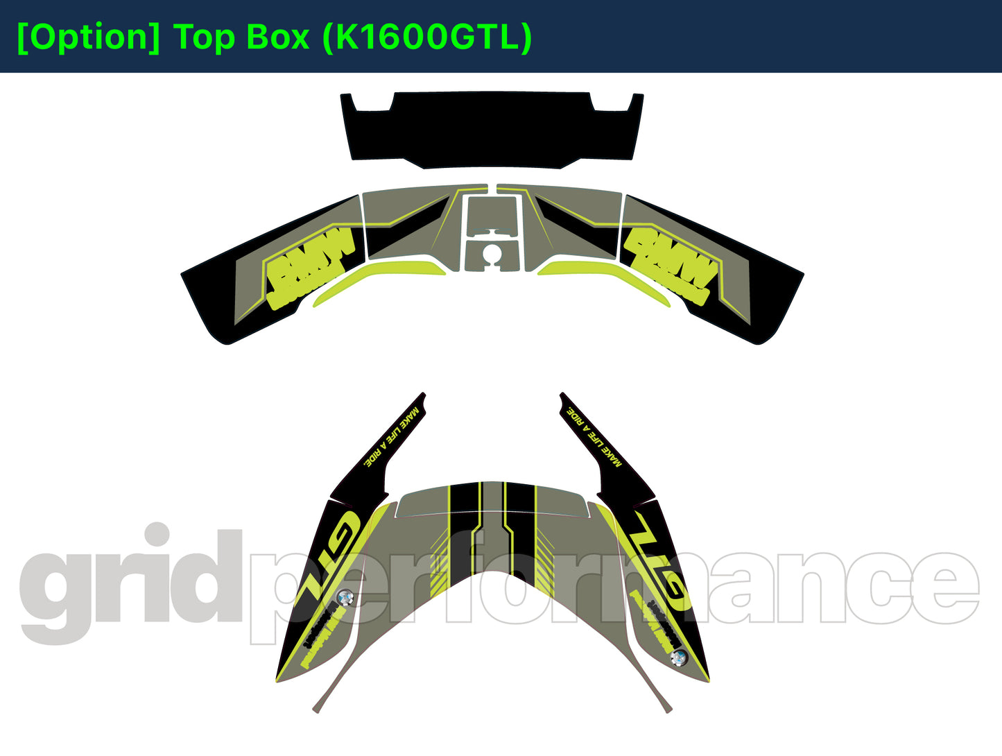 Motorcycle Fairing Decal Vinyl Sticker Kit – For 2022~ BMW K1600GTL, K1600GT Type (2-10)