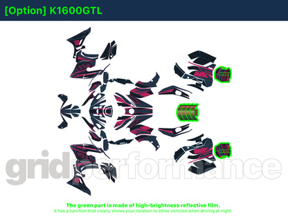 Motorcycle Fairing Decal Kit – For 2022~ BMW K1600GTL, K1600GT Type (2-9)