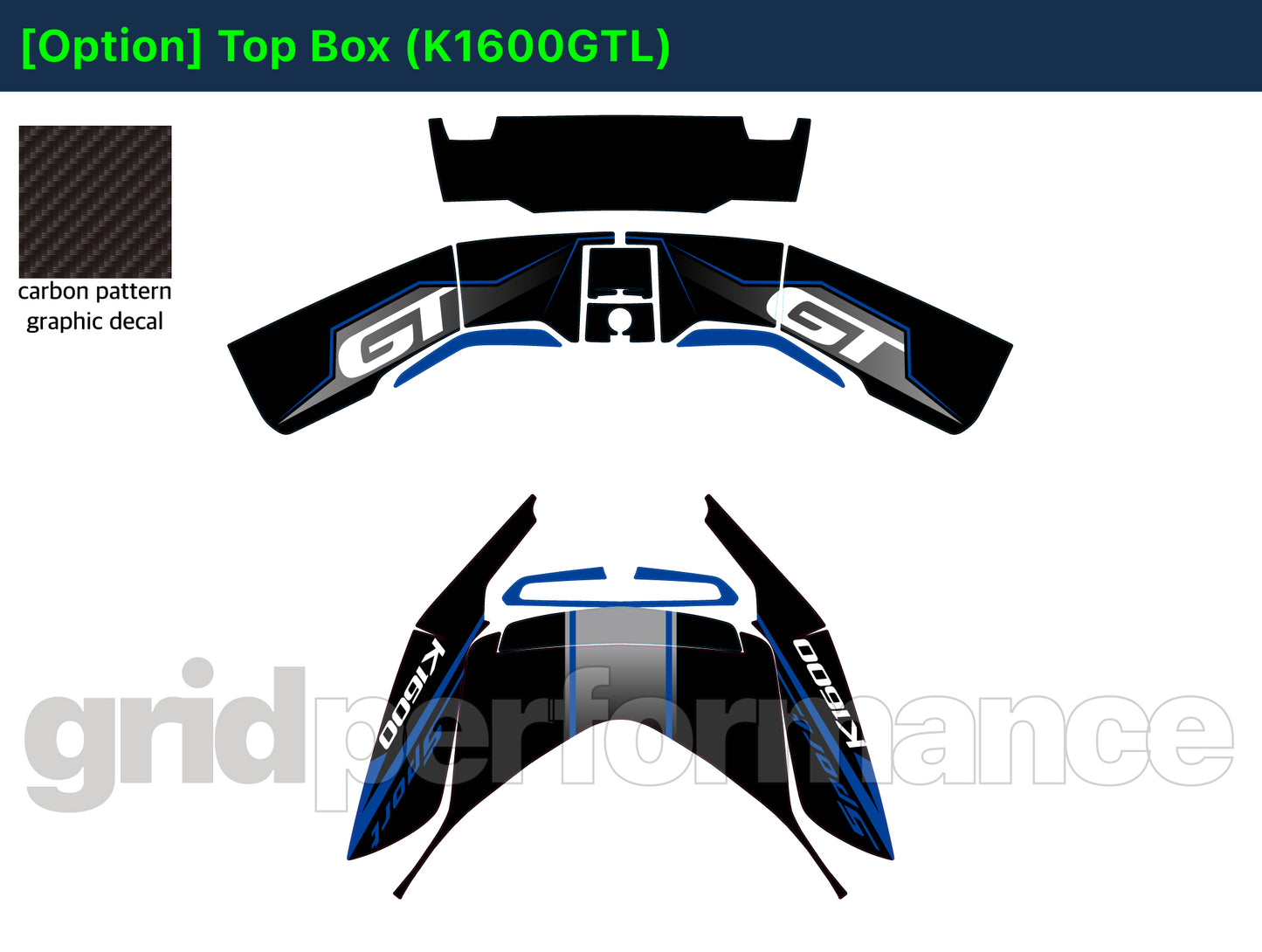 BMW K1600GTL, K1600GT Graphic Full Decal Kit (3-2)