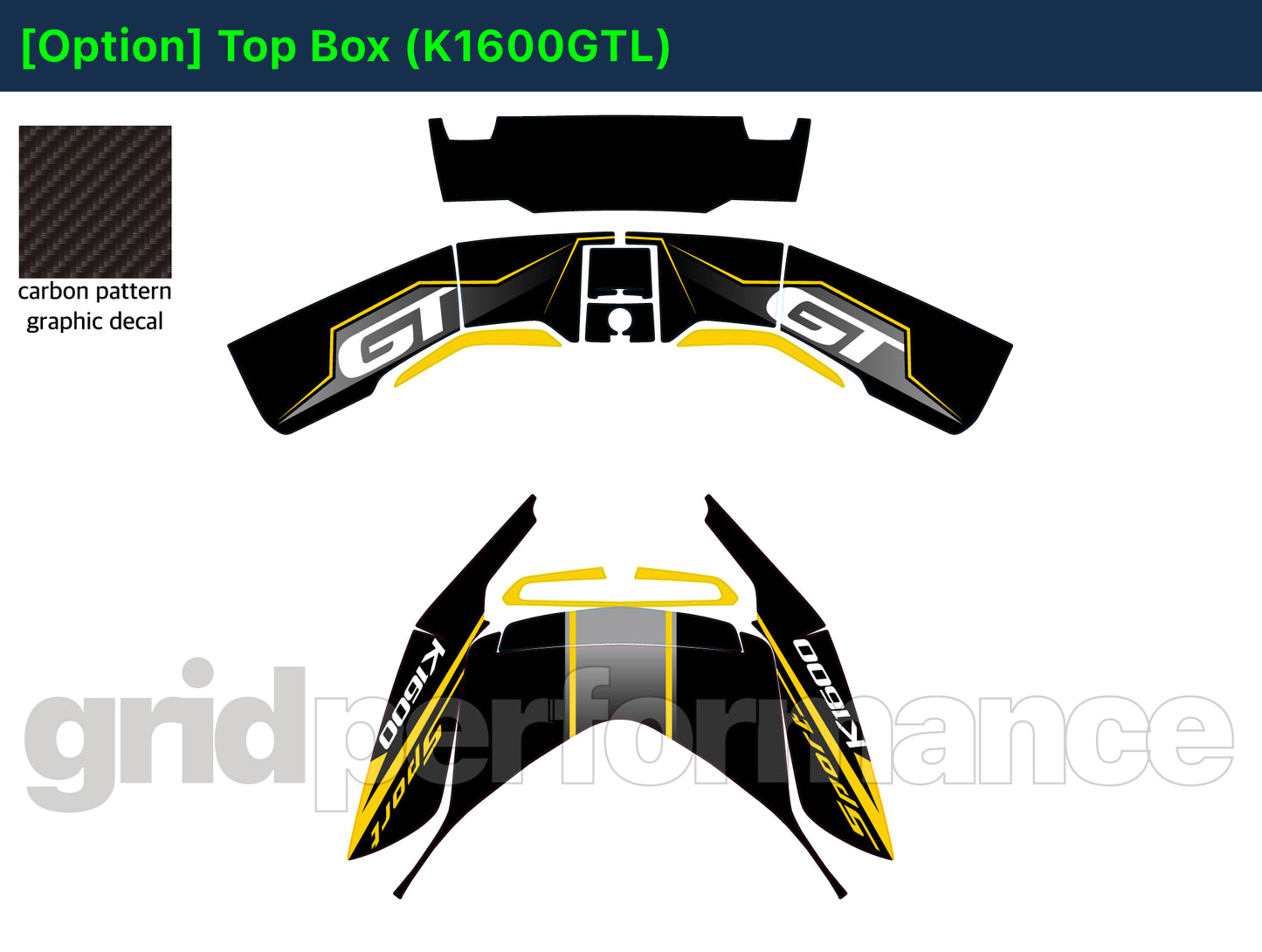 BMW K1600GTL, K1600GT Graphic Full Decal Kit (3-3)