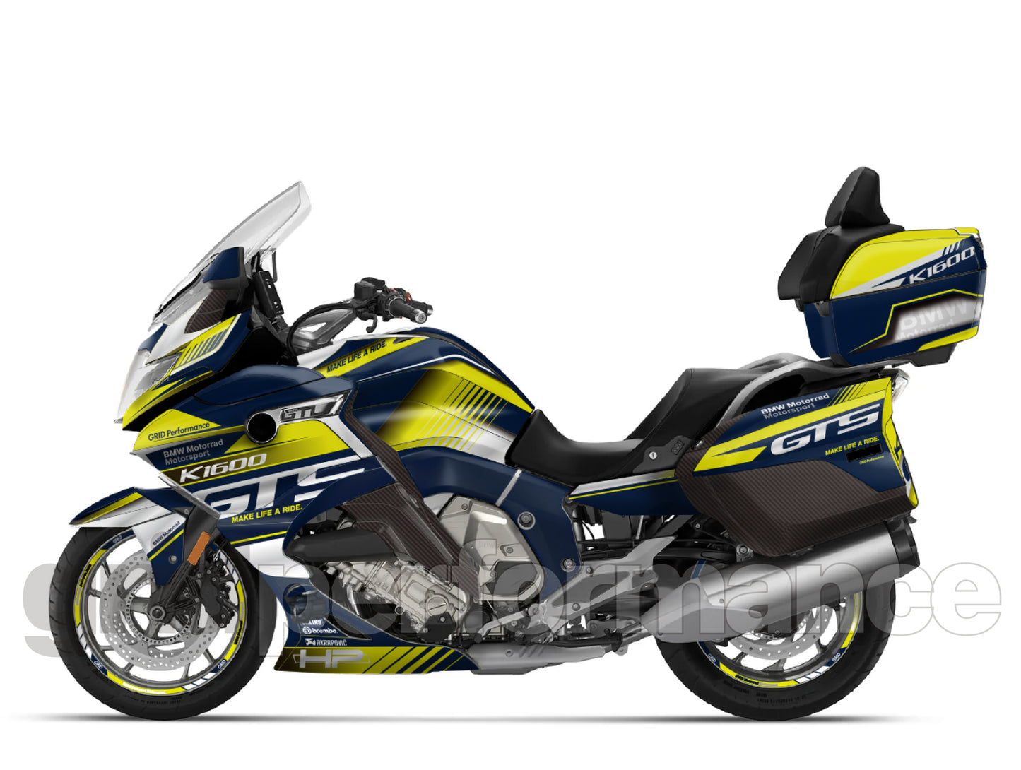 BMW K1600GTL, K1600GT Graphic Full Decal Kit (4-1)