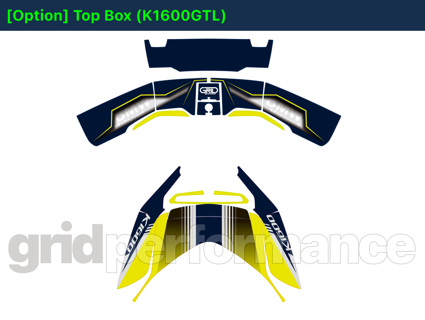 BMW K1600GTL, K1600GT Graphic Full Decal Kit (4-1)